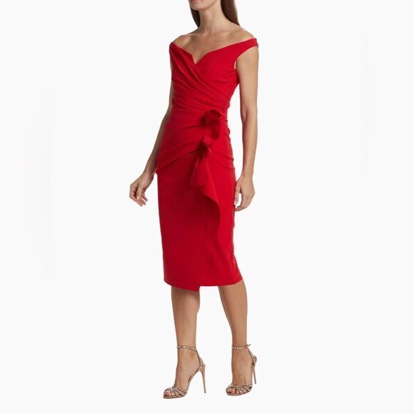 Chiara Boni La Petite Robe Lucreria Off-The-Shoulder Cocktail Dress size 4 - Picture 3 of 14